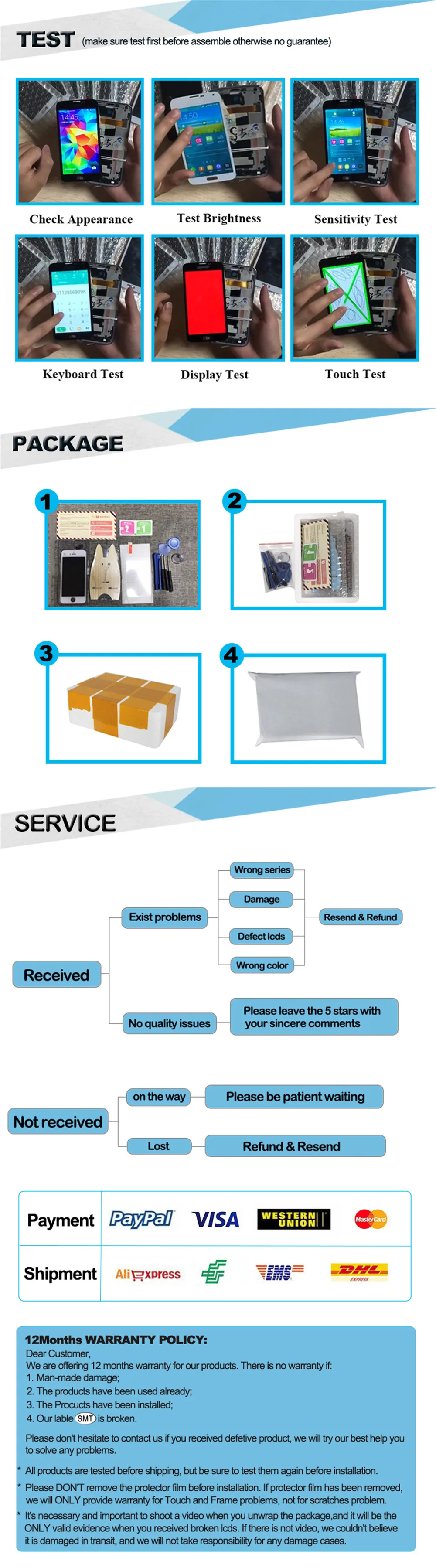 5.0 inch Test For HTC ONE E8 LCD Touch Screen with Frame For HTC One E8 Display Digitizer Assembly Replacement Parts