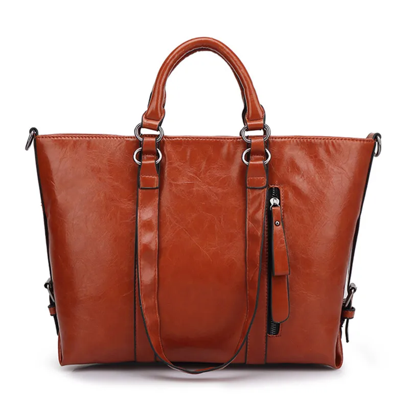 

Hot Selling Fashion Ladies'Oil Wax Skin Inclined Locomotive Bag and Hand Bill of Lading Shoulder Bag for Women