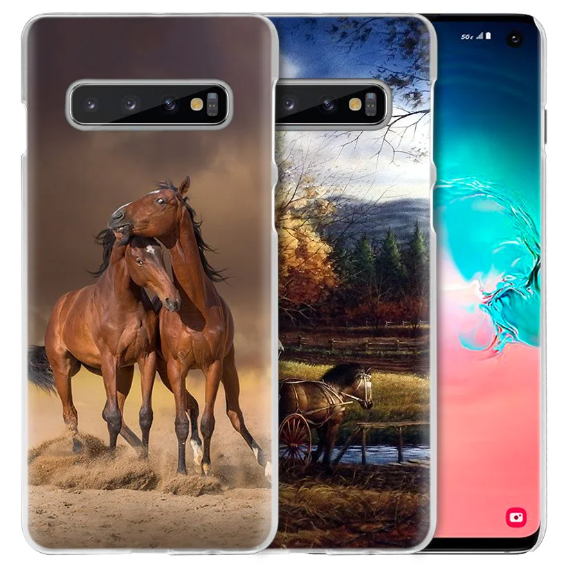 Horse чехол в виде животного для samsung Galaxy S10 5G S10e S9 S8 M30 M20 M10 J4 J6 плюс J8 Note 8 9 чистой твёрдой ПВХ чехол для телефона Fundas