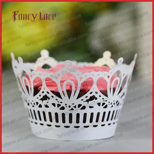 

60PCS Hot Sale Wedding Party Decorations cupcake liners Customized,Fancy Die Cut Royal Crown Handmade Paper Craft Party Favor