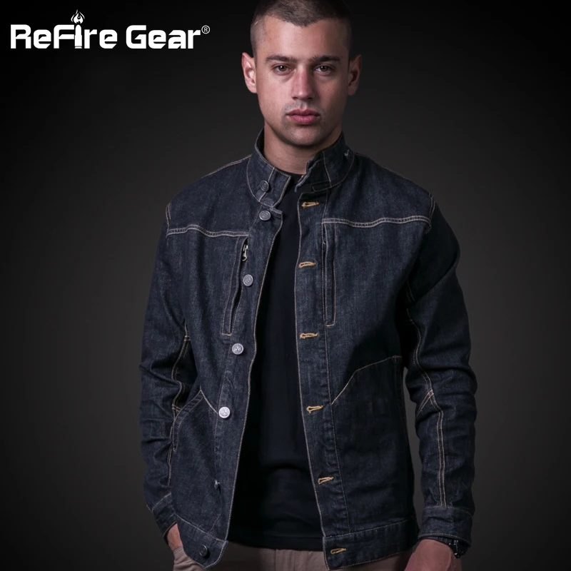 ReFire Gear винтажная тактическая джинсовая куртка Мужская Классическая Армейская