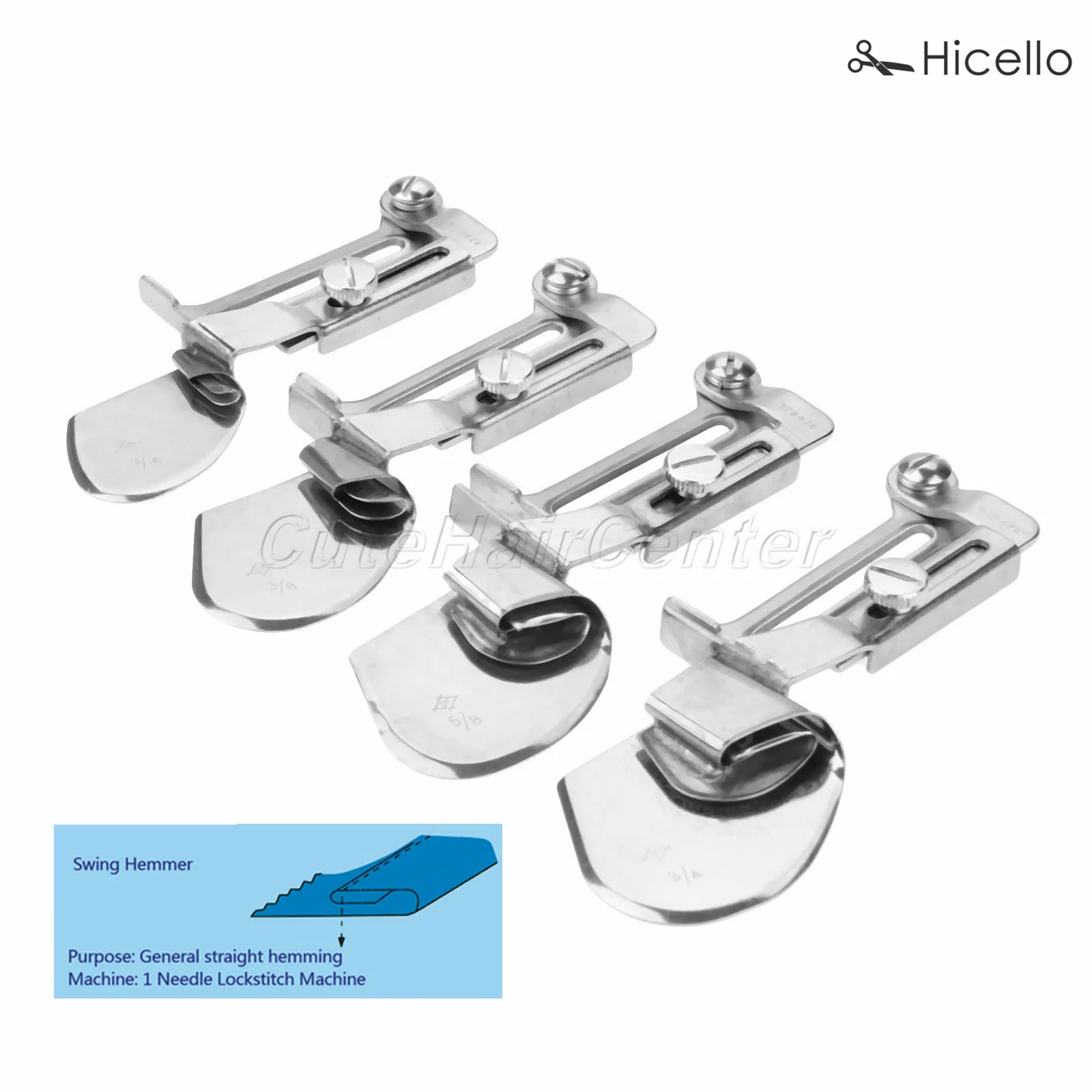 

A11 Sewing Hemmer over-lock folder binder 1 Needle Lock Stitch machine straight hemming puller flat car curling presser foot