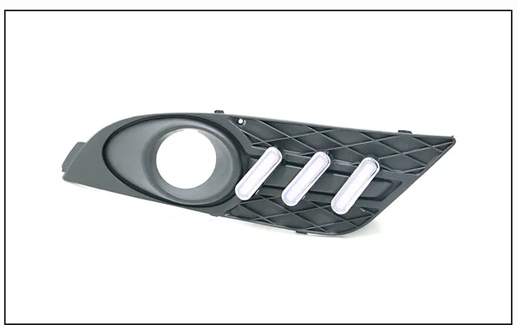 EOsuns led drl Дневной ходовой светильник для Ford focus 2007 с движущимися желтыми поворотниками и синим ночным ходовым светильник