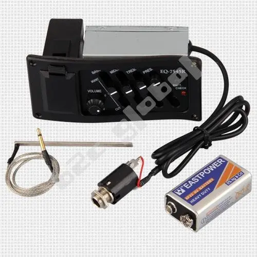 Free shipping Kit Set 4 Band EQ Acoustic Guitar Preamp