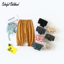 Однотонные штаны в винтажном стиле детские удобные крутые леггинсы для мальчиков и девочек детские штаны для малышей одежда для малышей Летняя одежда для детей от 0 до 24 месяцев