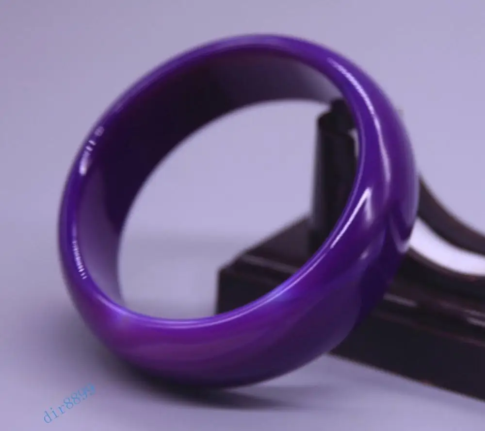 

Optional 56-63mm Certified Natural Chalcedony Bangle Purple Bracelet stone