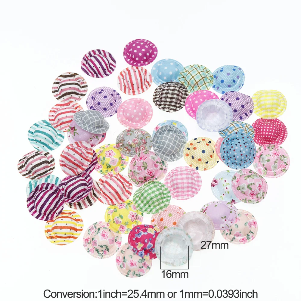 100pcs/lot Mix Style Mix colors Mini Doll Hat Beautiful Girls Toy Fashion Doll Classic Dolls Fashion Baby Toy miniature figurines miniature ornament