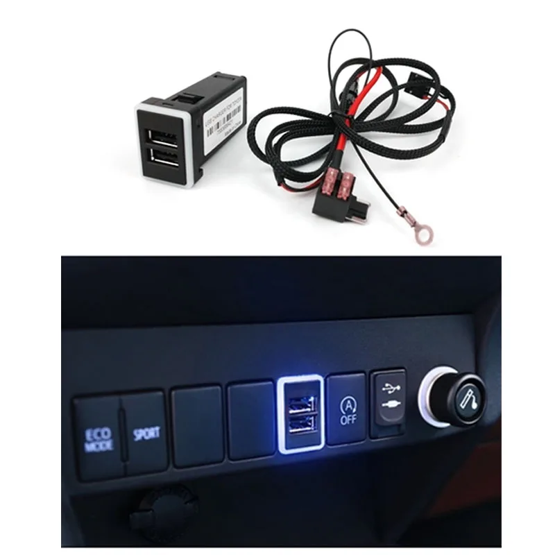 

Car Interface USB Charger Dual USB Port With QC 3.0 Fast Charge For Lexus IS250 GX460 ES350 IS300h IS200t LX570 RC200t ES300h