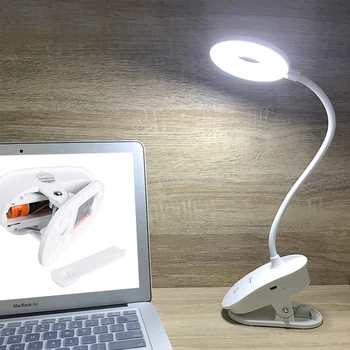 

Flexible Clip USB LED Table Lamp Dimming Touch Switch Desk Light for Study Night Reading Eyebrow Tattoo Nail Art Beauty Makeup