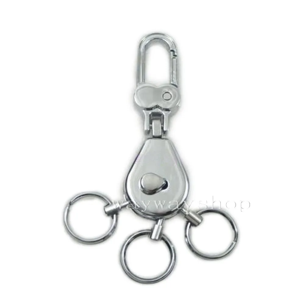 

2 Pcs Snap Swivel Multi Removeable Detatchable Key Ring 3 removable Keyring Clip split ring