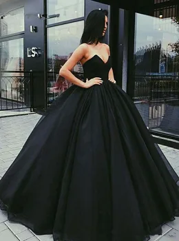 

2019 New Elegant Sweetheart vestidos de graduacion Long Formal Evening Dress Tull vestido formatura Ball Gown Prom Dresses