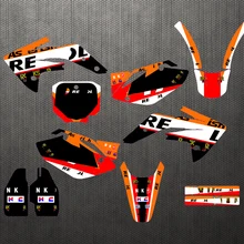 07-13 CRF150R бесплатные индивидуальные наклейки мотоциклетные Набор наклеек наклейка оранжевого и черного цвета для Honda CRF 150R 2007-2013 07 08 09, 10, 11, 12 лет
