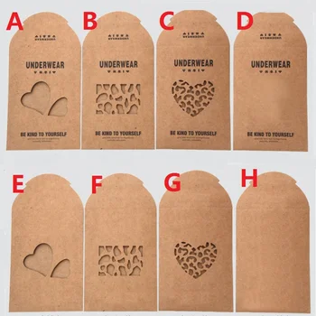 

12.8x18cm Brown Kraft Paper Garment Clothing Socks Stocking Storage Bag Box Retail Packaging 8Type 200Pcs/Lot