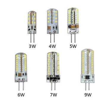 

LED Bulb Crystal Lamp AC 220V Silicone Body Light Chandelier G4 Base 3014 SMD 3W/4W/5W/6W/7W/9W 220V 1PCS DA