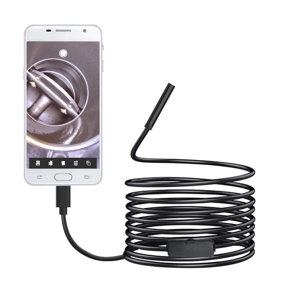 8 мм USB HD эндоскоп Micro Flexible 1/2/3 5/5/10 м 1080P бороскоп трубка водонепроницаемый