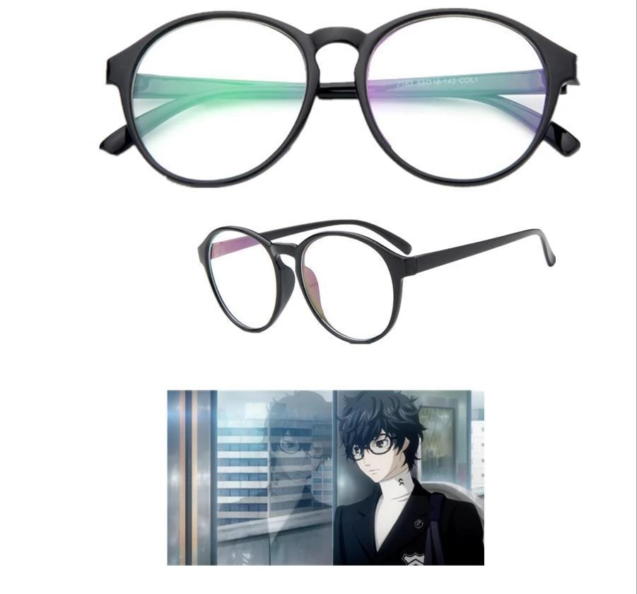 Futaba Sakura Round Glasses Persona 5 Game Anime Cosplay Kurusu Akira Costume