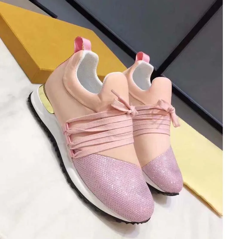

2018 high quality famous brand luxury real leather Women Diamond The decoration Round Breathable LACES Lace-Up Flat Shoes