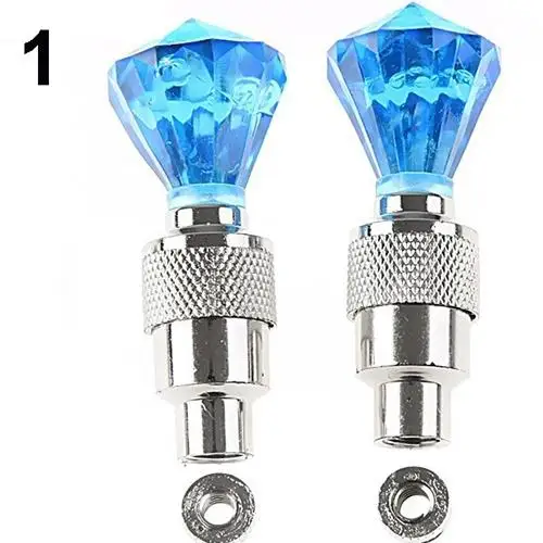 

2 Pcs car light Auto LED Tire Valve Lamp Flashing Light Tyre Wheel Light for Car Bicycle
