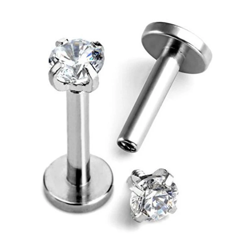 

10PC/Stainless Steel Lip Nail Zircon Ear Nail Ear Bone Nail Piercing Jewelry