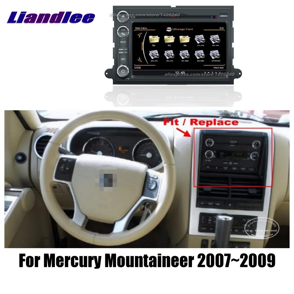 

Liandlee 2din For Mercury Mountaineer 2007~2009 Car Android Radio GPS Maps Navigation player BT WIFI HD Screen Multimedia System