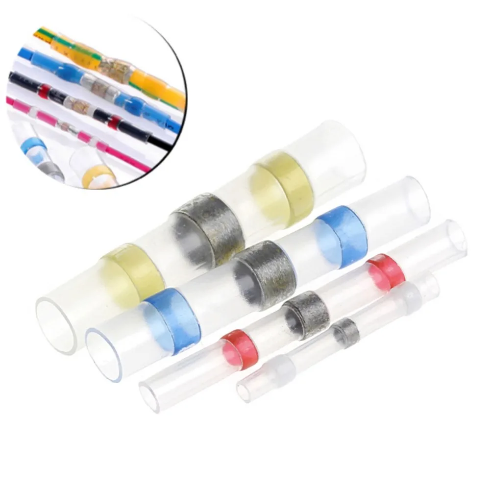 4Sizes Solder Sleeve Heat Shrink Tube Wire Terminal Connectors Waterproof 50Pcs