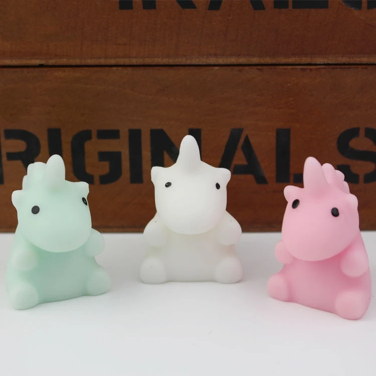 INBEAJY The lastest Super funny cartoon colorful Mini Lovely Unicorn soft sticky emotions relax joke kneading beatiful toys | Игрушки и