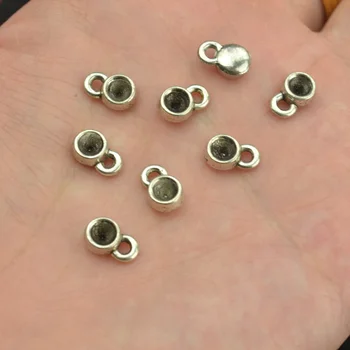 

75 pcs free shipping Retro silver color charms diy metal Pendant pendant for necklace&bracelets jewelry making 9*6 mm 3385A