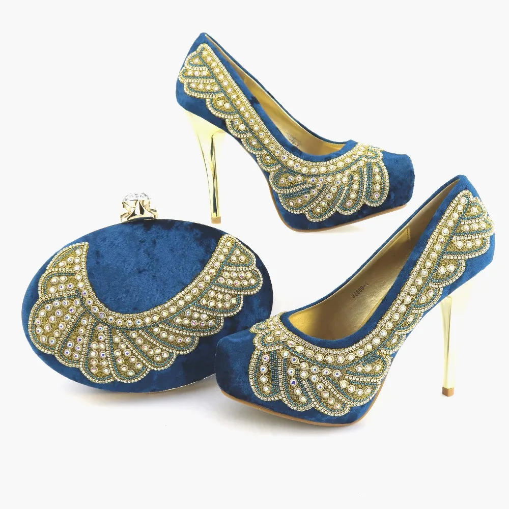 

WENZHAN High Heel Lady Fashion Shoes Peach Color And Matching Clutch Bag For Party Sets High Heel Welcome Wholesale T711-29