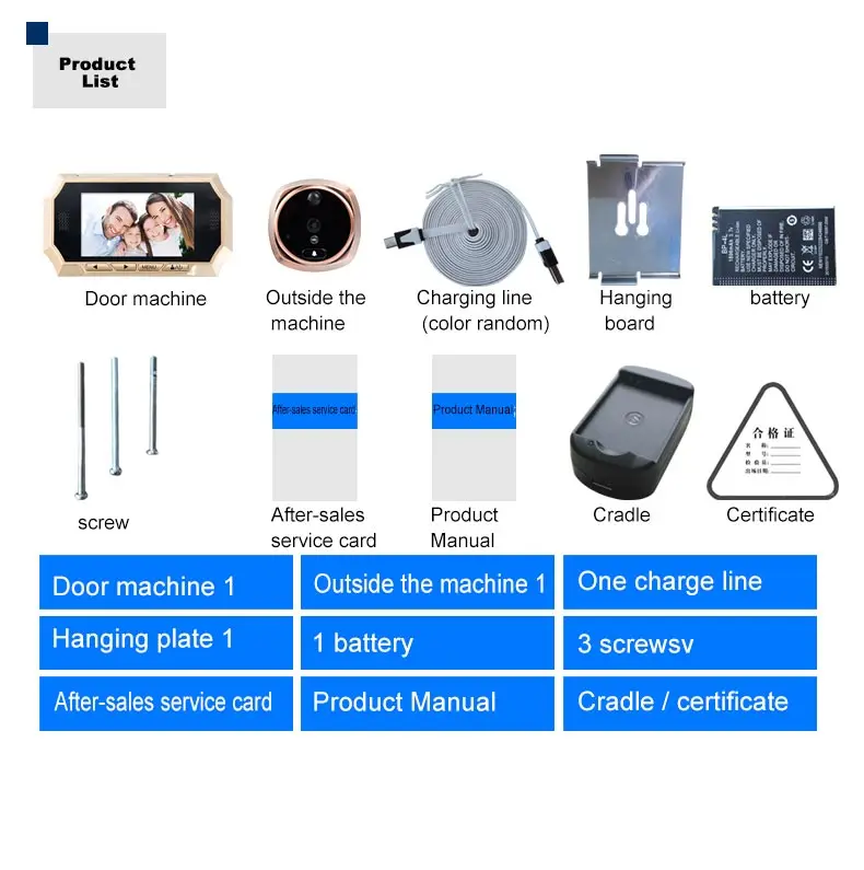 4,3 "TFT lcd экран Цифровая, с глазком, для входной двери просмотра камеры PIR обнаружения движения дверной звонок 160 градусов широкоугольный ИК