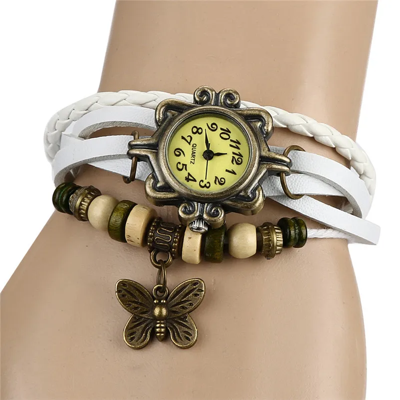 Newest Women's watches brand fashion ladies watch Weave leather band Quartz Around Lady Wrist Watches clock Bracelet Reloj M18 (6)