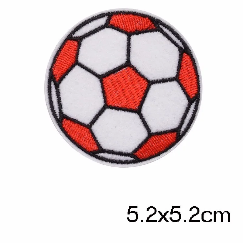 Смешанный дизайн, вышитые нашивки для футбола, железные наклейки, сделай сам, спортивные шарики, аппликации для джинсов, одежды, рюкзака, мотив, значок - Цвет: N-BT3782