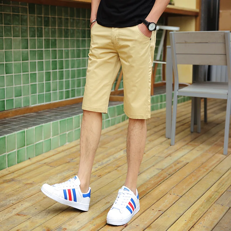 summer young men fashion thin Casual Shorts men slim straight kneed
