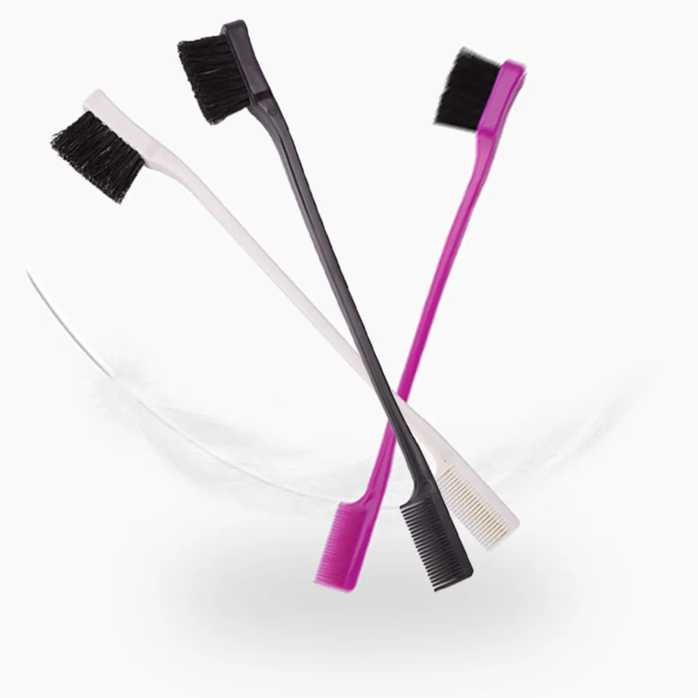 

1pc Beauty Double Sided Edge Control Hair Comb Hair Styling Hair brush Eyebrow brush Hair coloring Eyebrow Comb Dual use