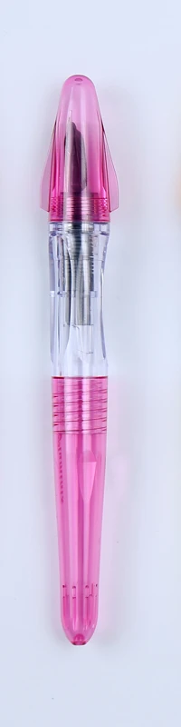 Pilot Pluminix перьевая ручка прозрачный плоский наконечник очень маленький Курсив жирный перо каллиграфия арабский японский каваи канцелярские принадлежности - Цвет: Розовый