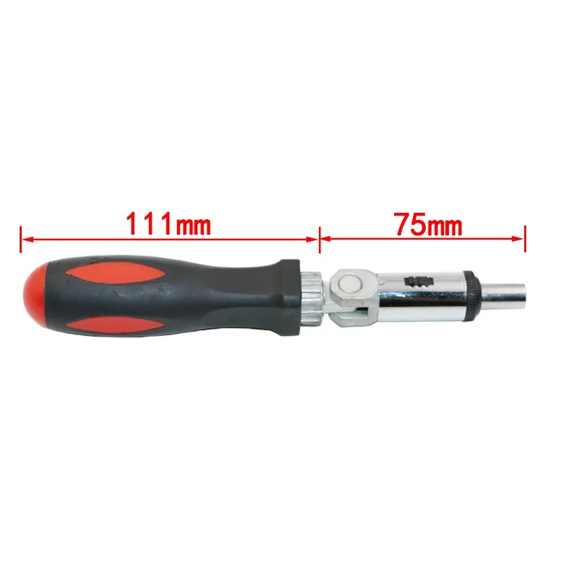 Ratchet Screwdriver 180 Degree T-type Foldable Screwdriver Set 1/4 Hex Interface Lock Disassemble Screwdriver Maintenance Tools