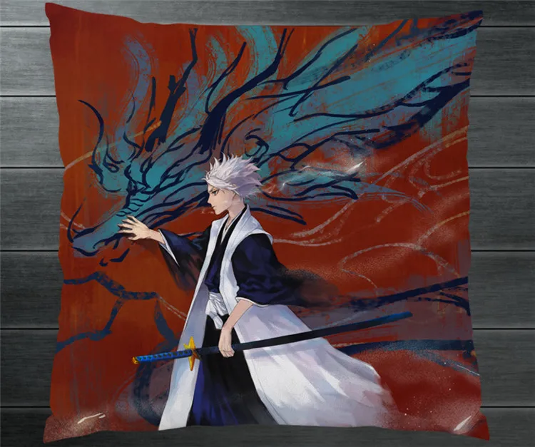

Anime BLEACH Hitsugaya Toushirou Fanart 40*40cm Two Side Pillowcase Pillow Case Cover Cosplay Otaku Gift BED/SOFA/CAR Decor New