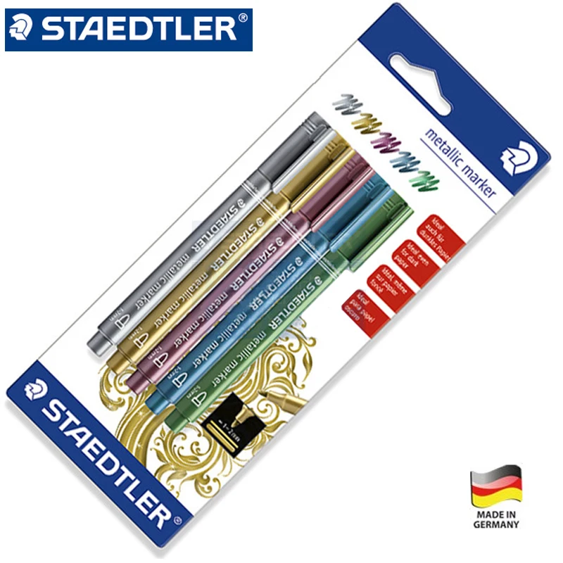 Staedtler 8323 SBK5 металлический Перманентный маркер масловодонепроницаемый для