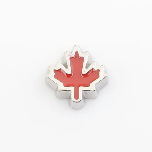 

Red leaf, Floating charms,Fit floating charm lockets, FC0252