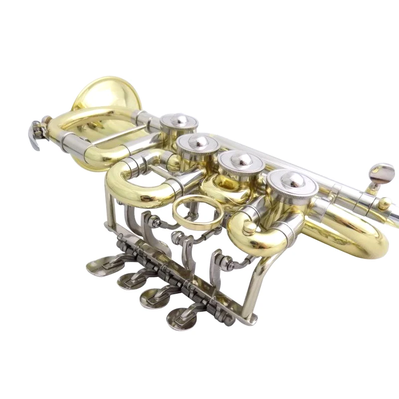 Bb Professional Rotary Trumpet with Foambody case Musical instrument Carving your own design on the bell Bb Professional Rotary Trumpet with Foambody case Musical instrument Carving your own design on the bell