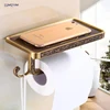 Aluminum alloy Antique fashion bronze and silver toilet paper holder bathroom mobile holder wc rod toilet paper holder ► Photo 1/6