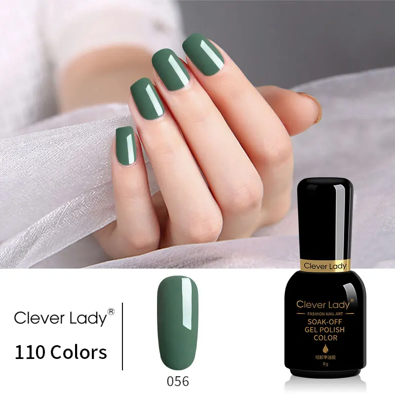 Clever Lady УФ-гель для ногтей светодиодный геллак Esmalte Permanente Гибридный гвоздь гель лак 110 цветов Набор лаков для ногтей смола 8 мл(1 - Цвет: 056