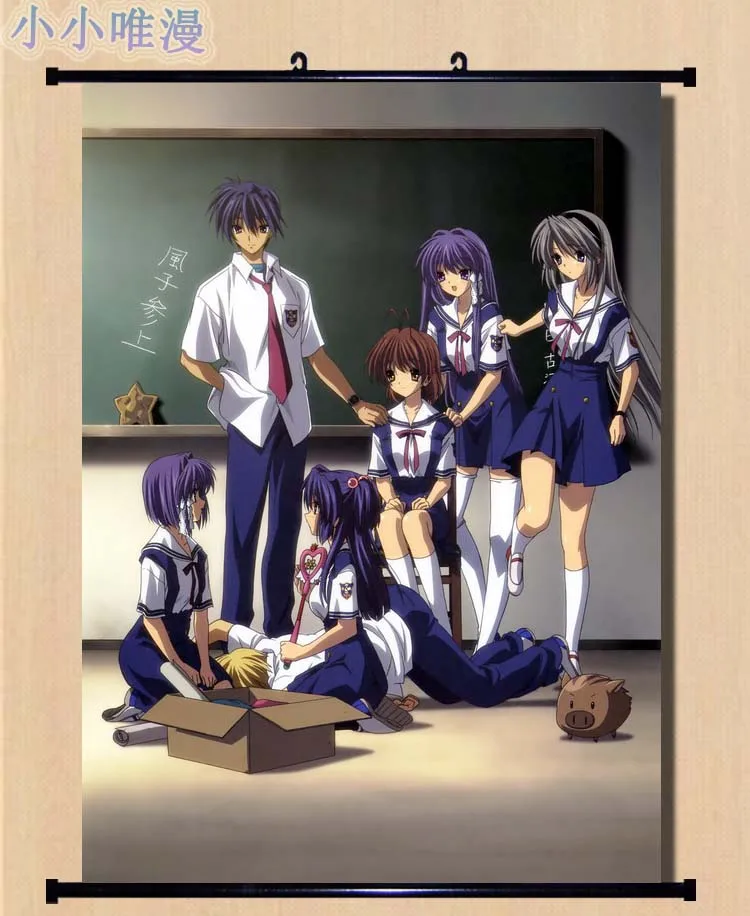 Японское аниме Кланнад Fujibayashi Kyou & Ichinose Kotomi Furukawa Nagisa домашний Декор стены