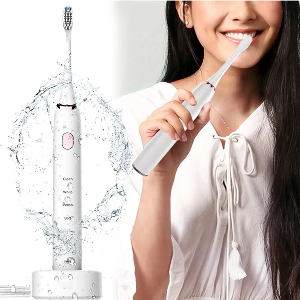 

Sonic Washable Electric Toothbrush Adult Brush Wireless Rechargeable Oral Hygiene Dental Rotating Electric Tooth Brushes