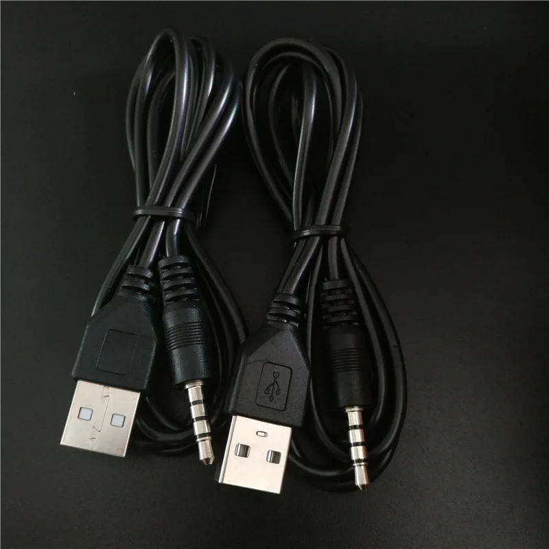 Штекер 3 5 мм аудиоразъем AUX кабель для зарядки USB 2 0 100 см черный|Кабели USB| |