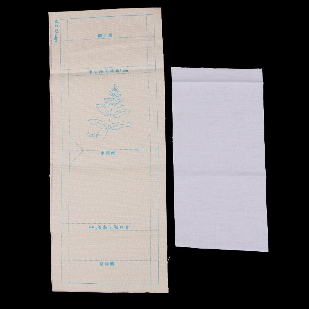 DIY Embroidery Cross Stitch Kit Pouch Canvas Drawstring Bag Handmade Needlework