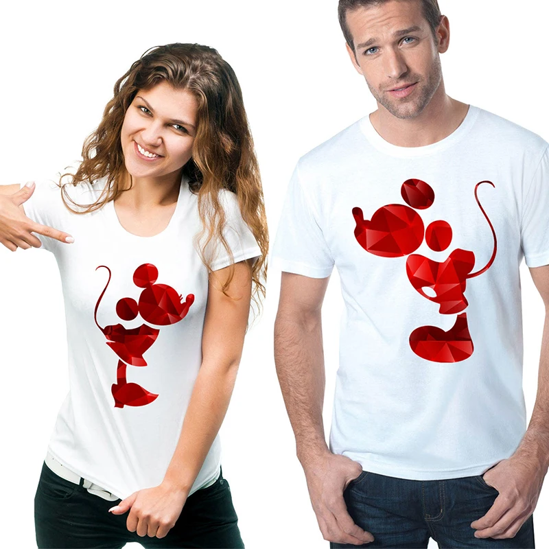

tshirt couple tee valentine cartoon shirts womens print clothes streetwear love korean plus size graphic tees harajuku