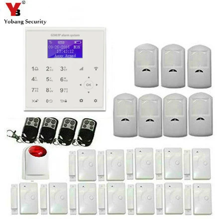 

Yobang Security 2.4G WiFi GSM Alarm System APP Control Strobe Siren Motion Detection Door Sensor Alarm Kits For Home Protection