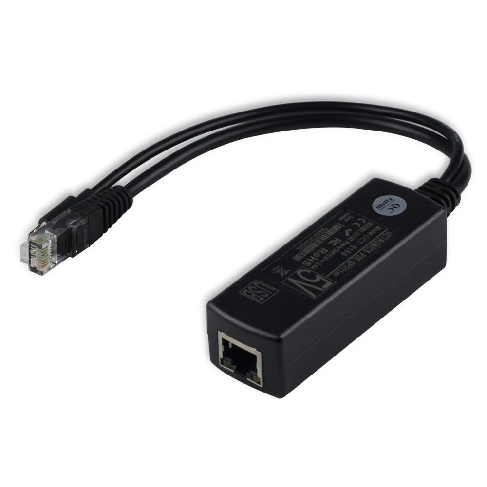 Cdycam IEEE 802.3af Micro USB Активный сплиттер POE питание через Ethernet 48 В до 5 В 2.4A для планшетов Dropcam или Raspberry Pi