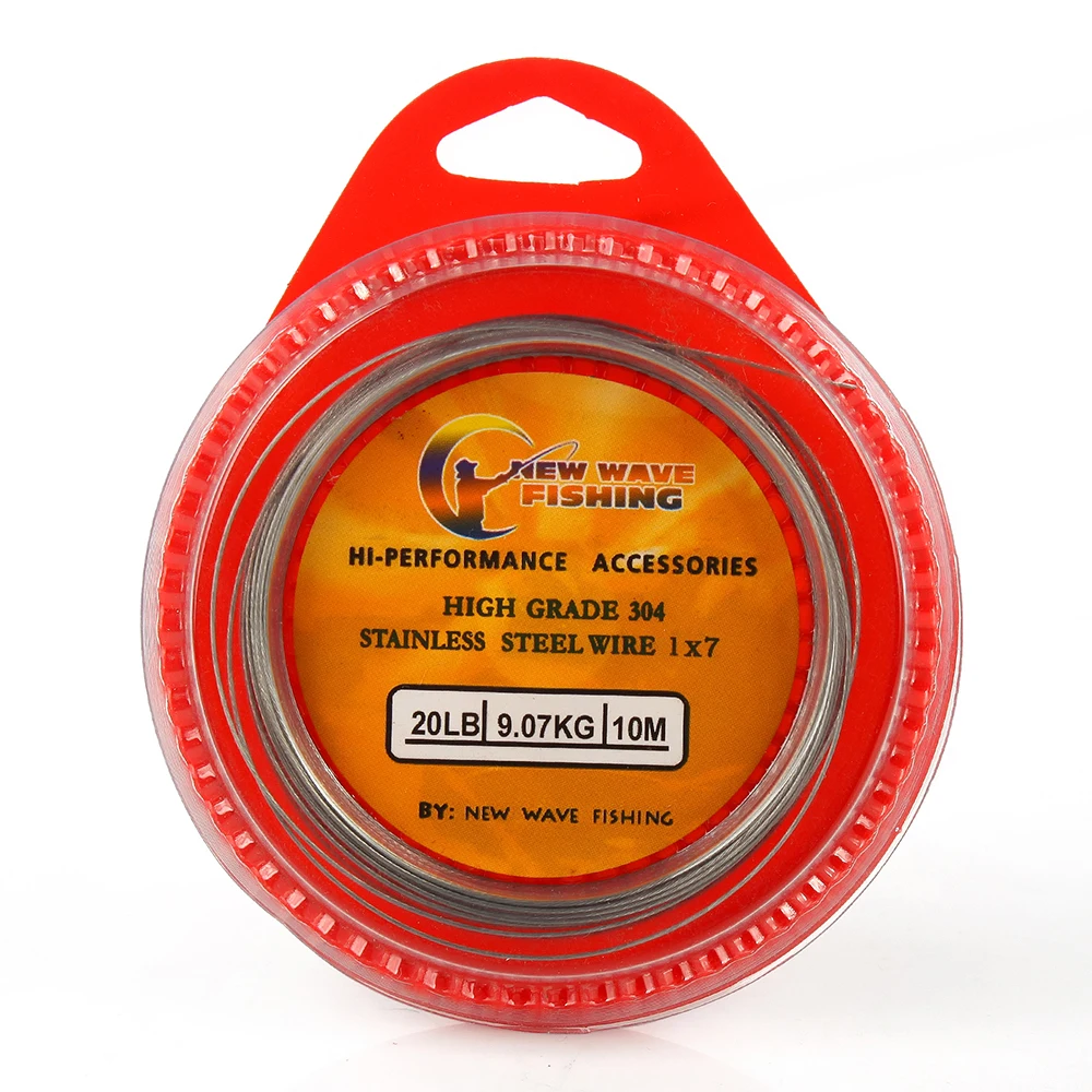 

FISH KING 10M High Grade 304 Stainless Steel Wire Fishing Line Max Power 7 Strands Super Soft Wire Lines Cover With Plastic