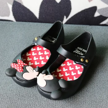 

Mini Melissa Cute Mickey Minnie Melissa Jelly Girls Sandals Soft Comfort 15-18cm Children Shoes Sandals High Quality